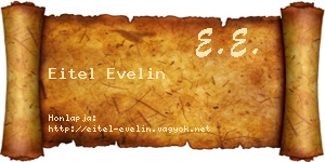 Eitel Evelin névjegykártya